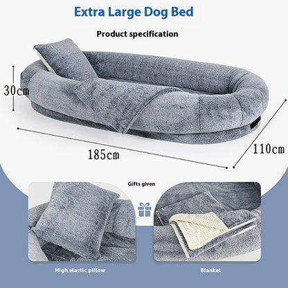 Washable Large Dog Bed for Human and Adult Dogs – Removable Cover Kennel Cushion, Soft Pet Sleeping Mat