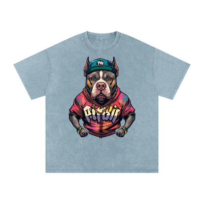 Snow Washed Oversized Cotton T-Shirt