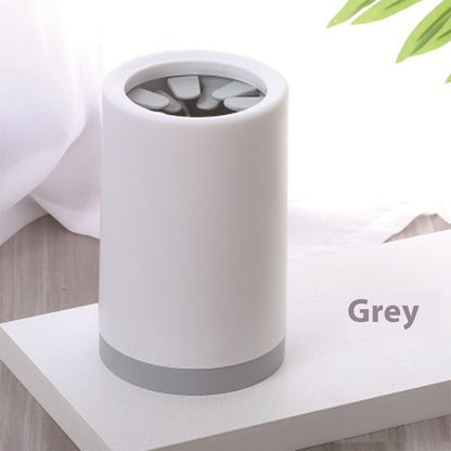 Pet Paw Cleaning Cup – Portable Dog Foot Washer with Soft Bristles (Gray/Green/Pink)