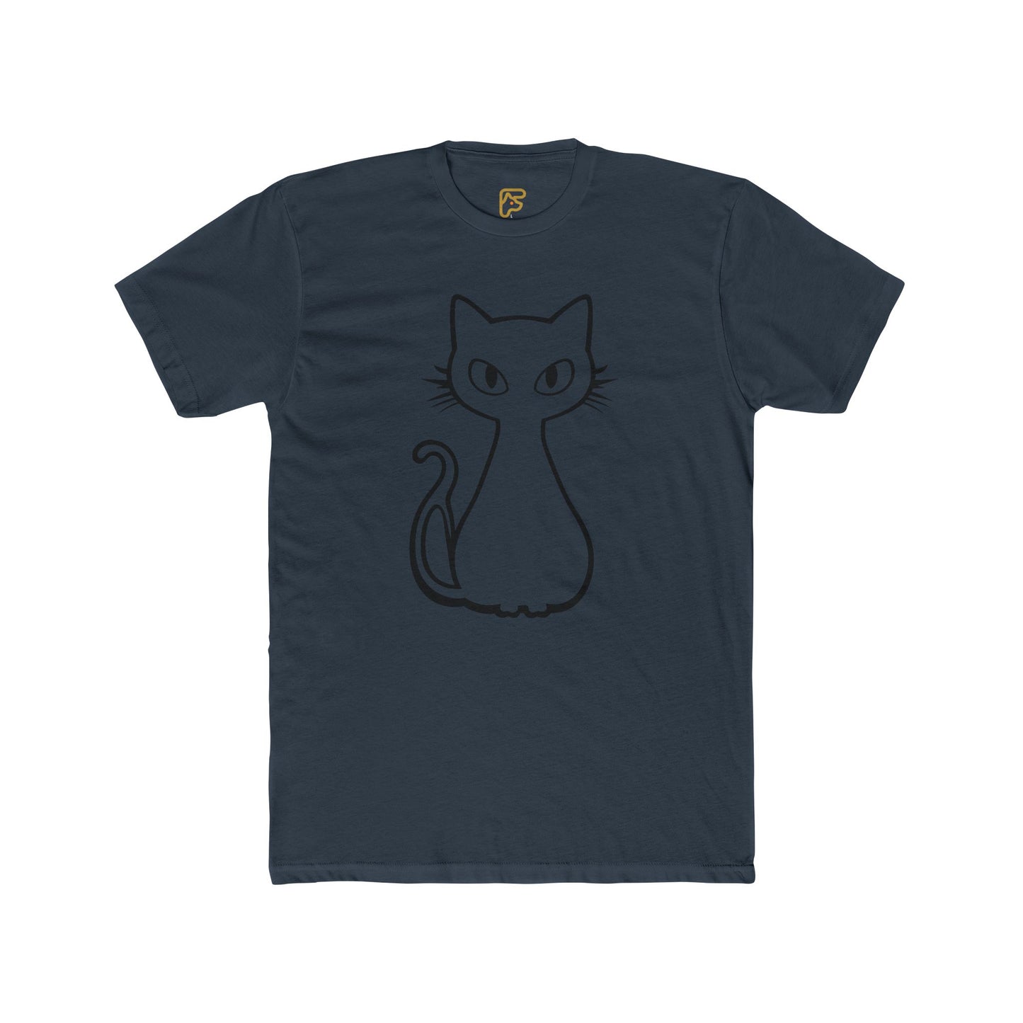 Minimal Line Art Cat T-Shirt