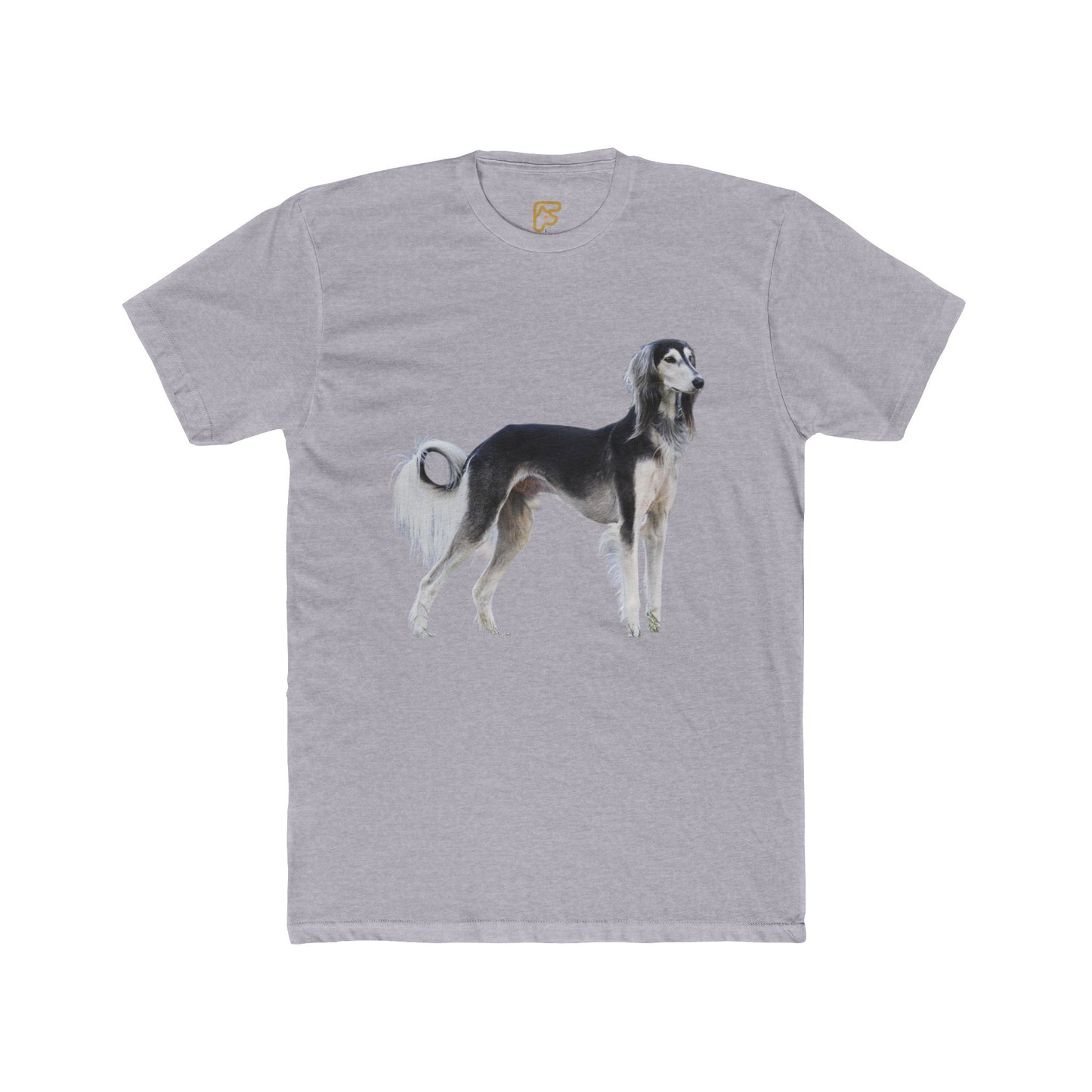 Saluki Dog Illustration T‑Shirt — Elegant Sighthound Artwork Tee
