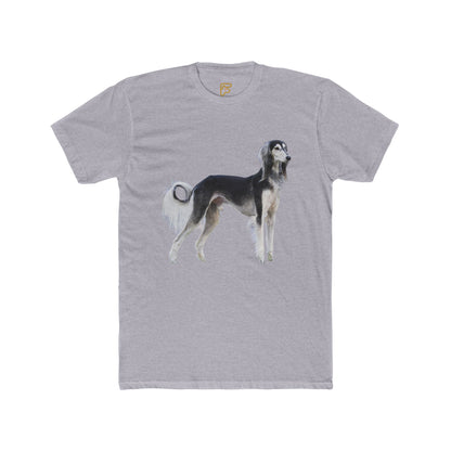 Saluki Dog Illustration T‑Shirt — Elegant Sighthound Artwork Tee