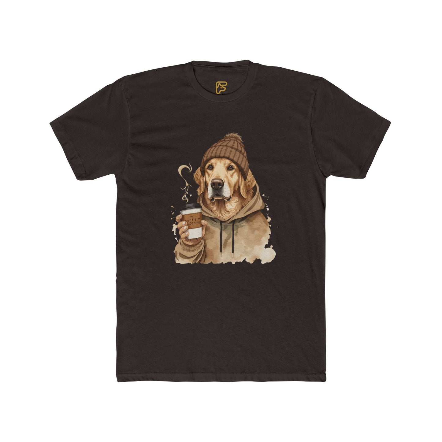 Golden Retriever Coffee Tee — Cozy Dog Hoodie Design
