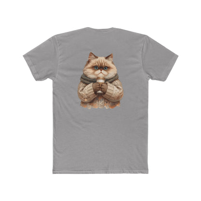 Cozy Cat Crew Tee — Cute Sweater Cat Graphic T-Shirt