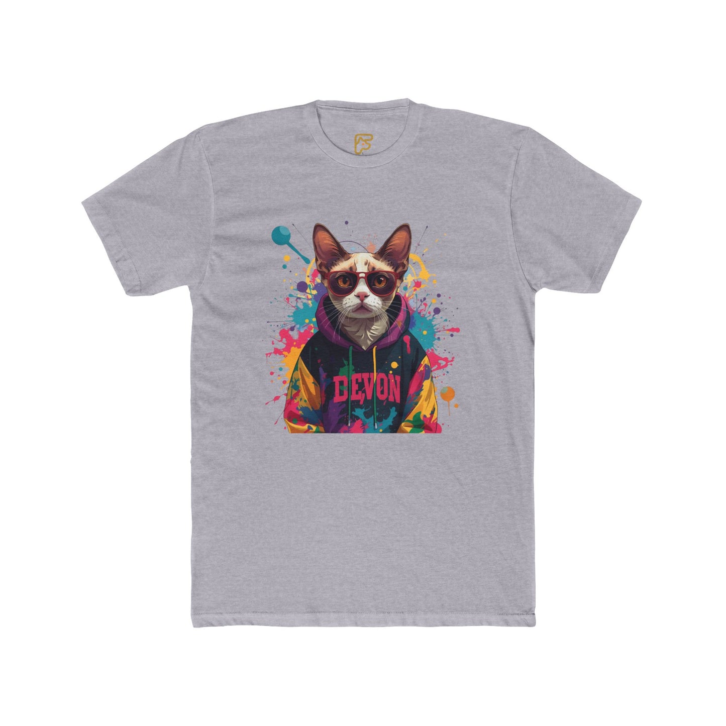 Devon Cool Cat Graphic Tee — Colorful Streetwear Cat T-Shirt