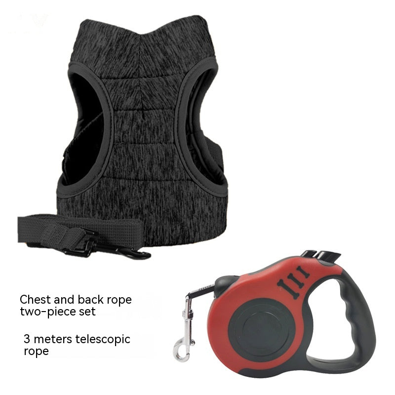 Explosion-Proof Cat Harness & Leash – Adjustable Escape-Proof Vest Chest Strap with Reflective Band & Rope