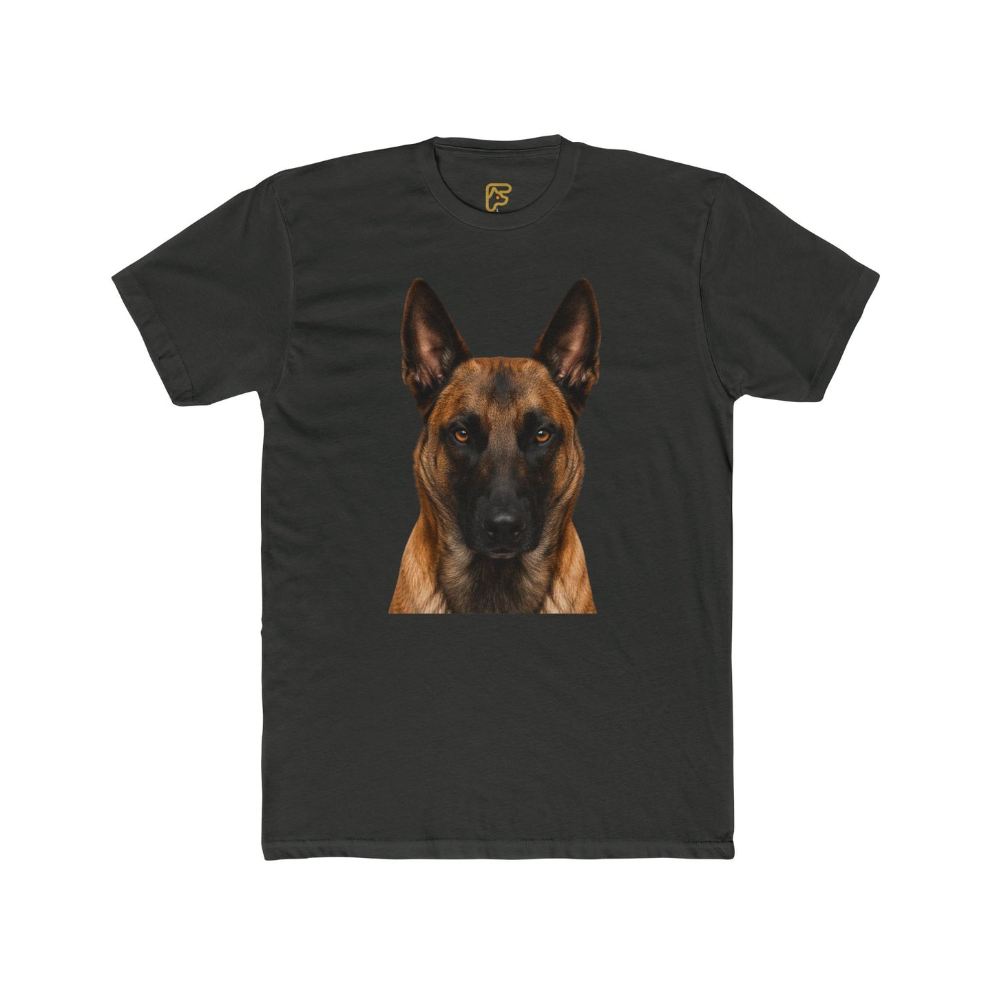Belgian Malinois Portrait T-Shirt — Realistic Dog Face Tee for Pet Lovers
