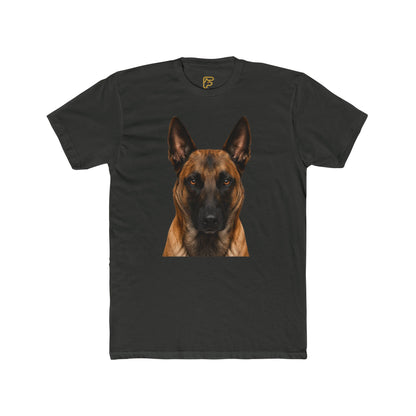 Belgian Malinois Portrait T-Shirt — Realistic Dog Face Tee for Pet Lovers