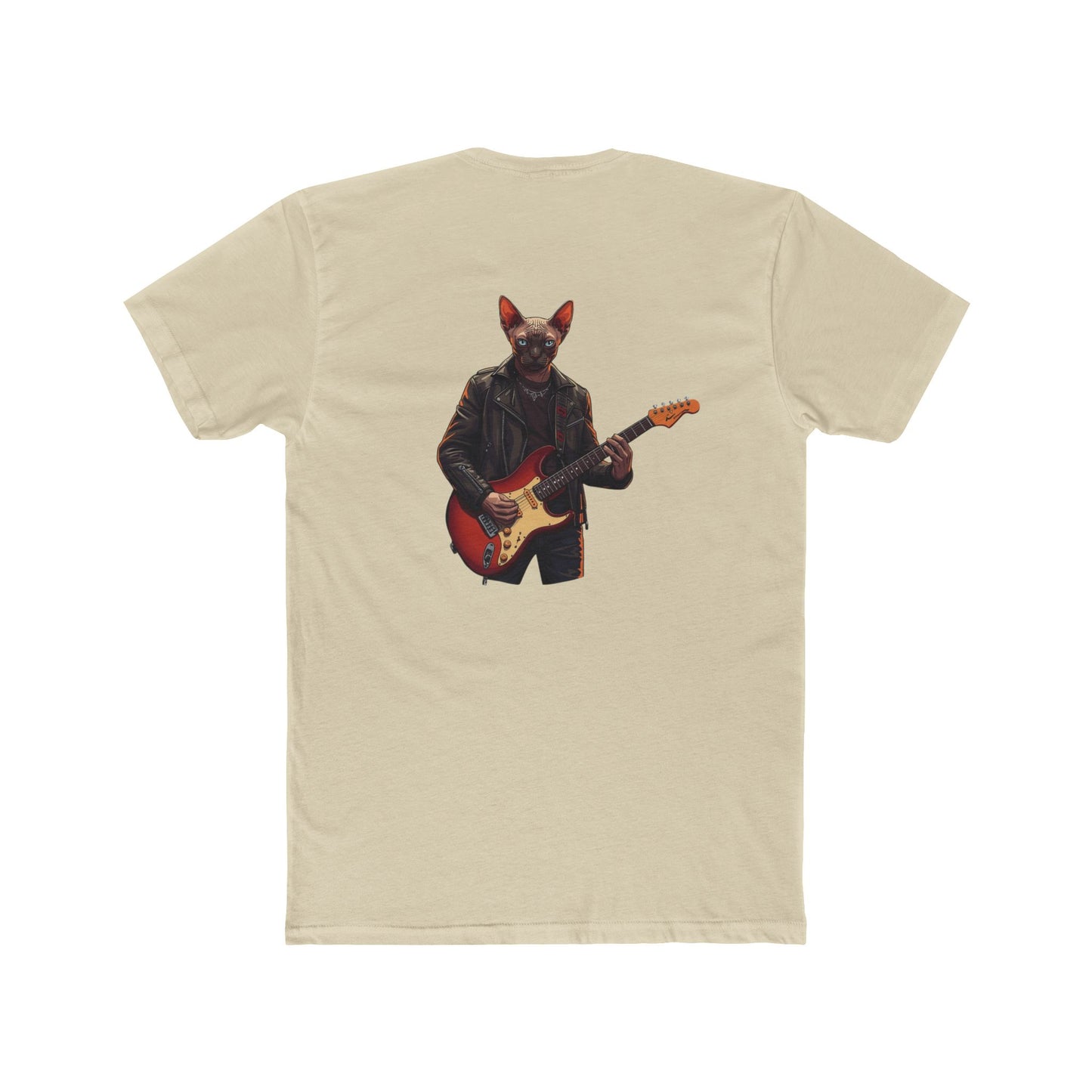 Cat Rocker T‑Shirt — Sphynx Guitar Player Graphic Tee