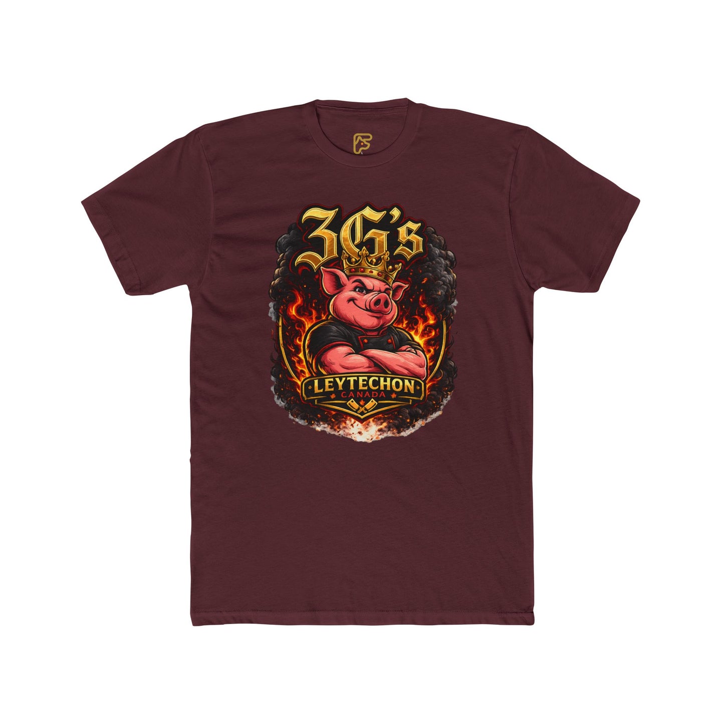 3G's Leytechon Pig Graphic Tee — Vintage Flame Streetwear Shirt