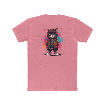 Cat Streetwear Tee — Colorful Urban Cat Graphic T-Shirt