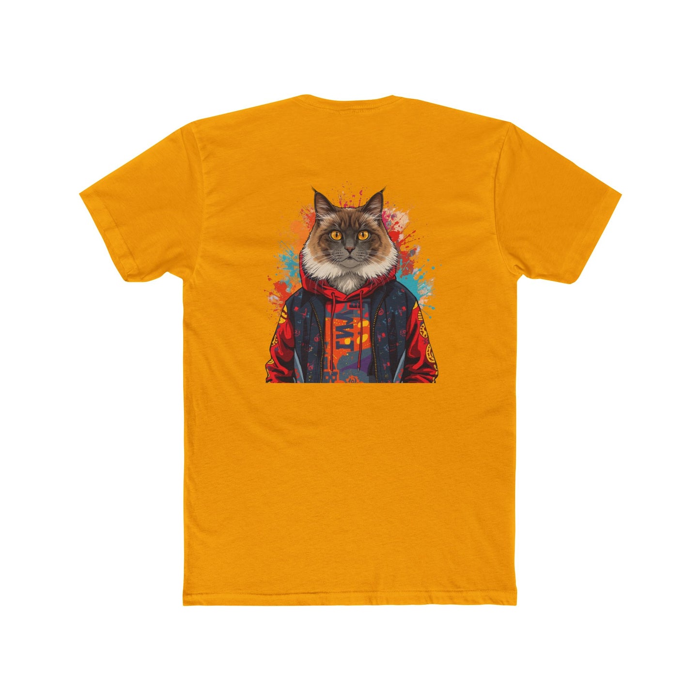Purr Gang Cat Tee — Graphic Cat Portrait Crewneck Tee