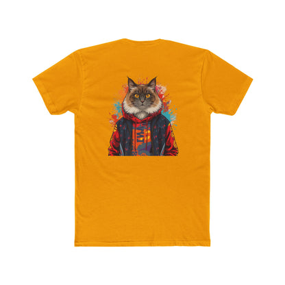 Purr Gang Cat Tee — Graphic Cat Portrait Crewneck Tee