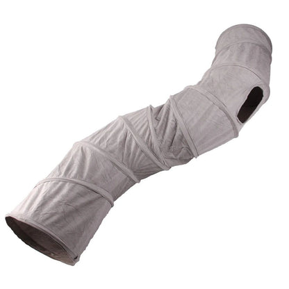 S-Shape Collapsible Cat Tunnel – Peekaboo Interactive Play Tube for Cats & Small Pets