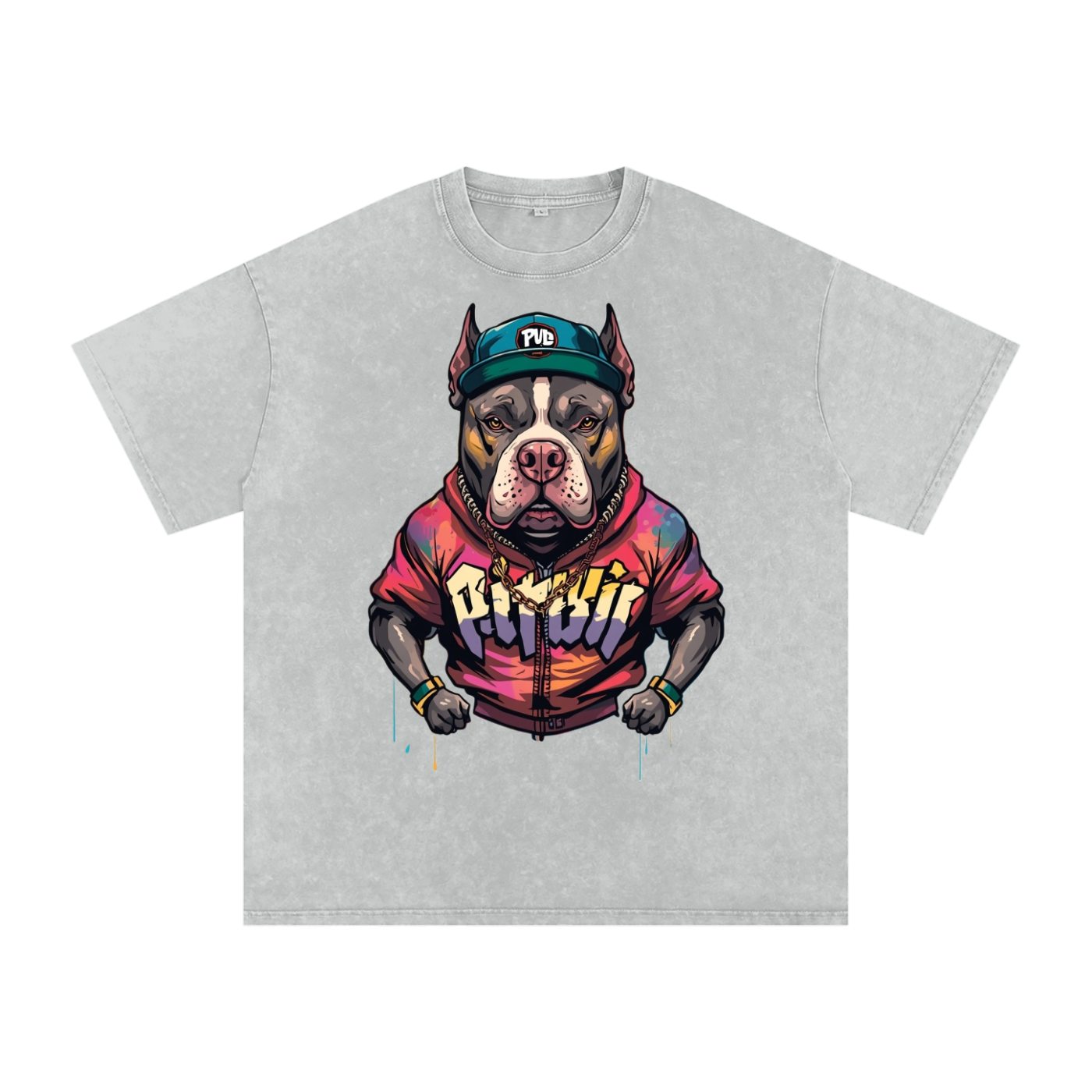 Snow Washed Oversized Cotton T-Shirt