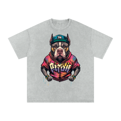 Snow Washed Oversized Cotton T-Shirt