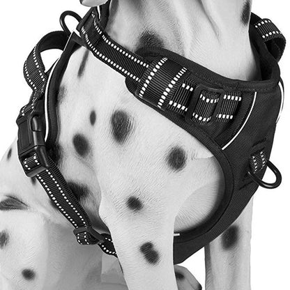 Breathable Reflective Dog Harness – Adjustable Vest for Medium & Large Dogs