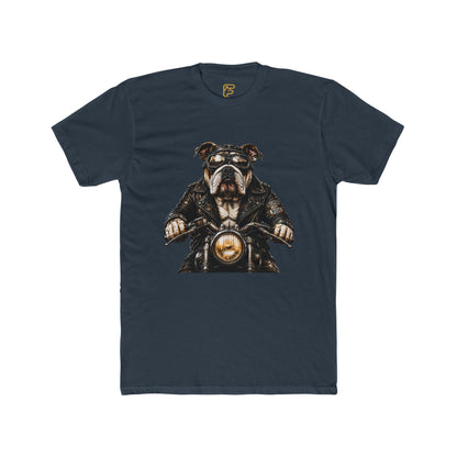 Bulldog Biker Tee — Vintage Motorcycle Dog Graphic T‑Shirt