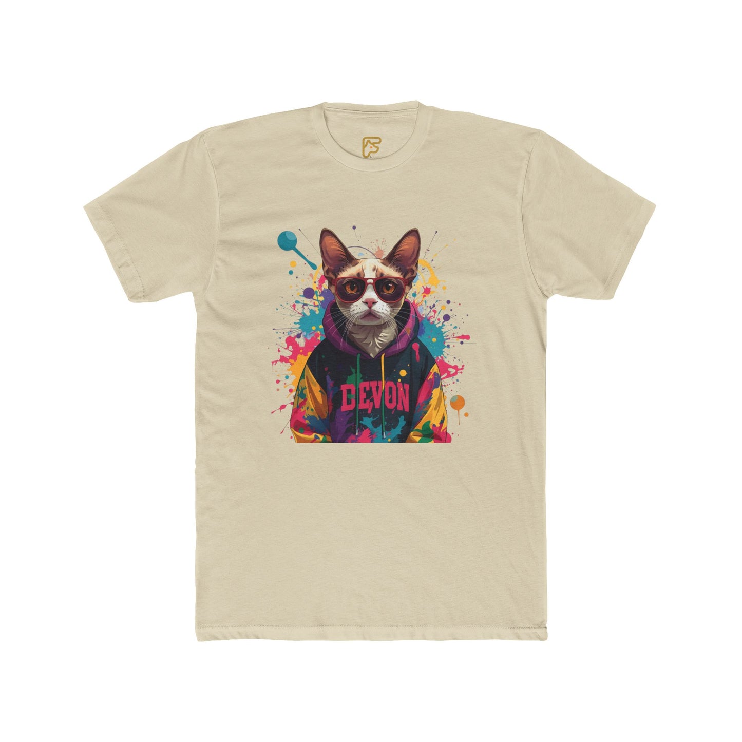 Devon Cool Cat Graphic Tee — Colorful Streetwear Cat T-Shirt