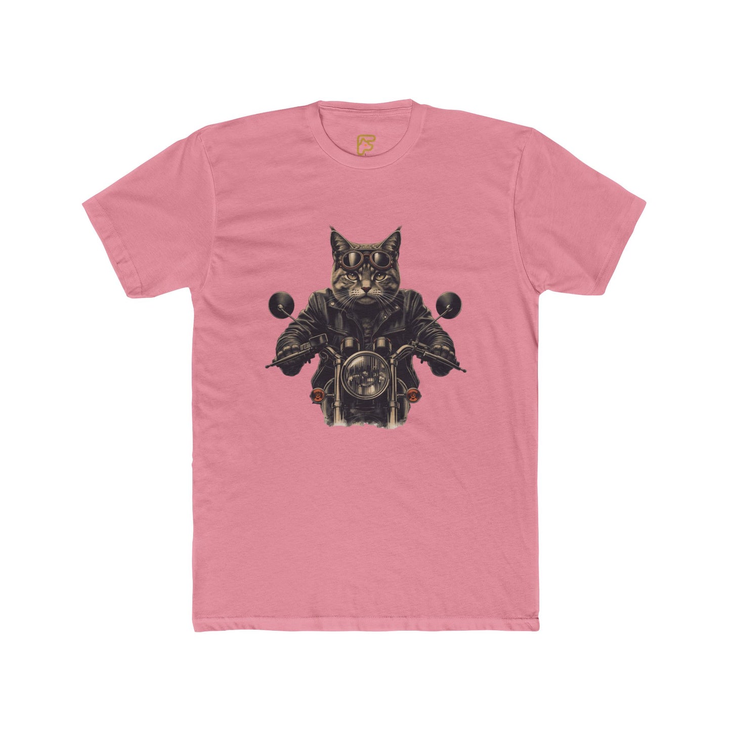 Cat Biker T-Shirt — Motorcycle Cat Rider Graphic Tee