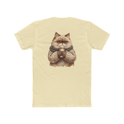 Cozy Cat Crew Tee — Cute Sweater Cat Graphic T-Shirt