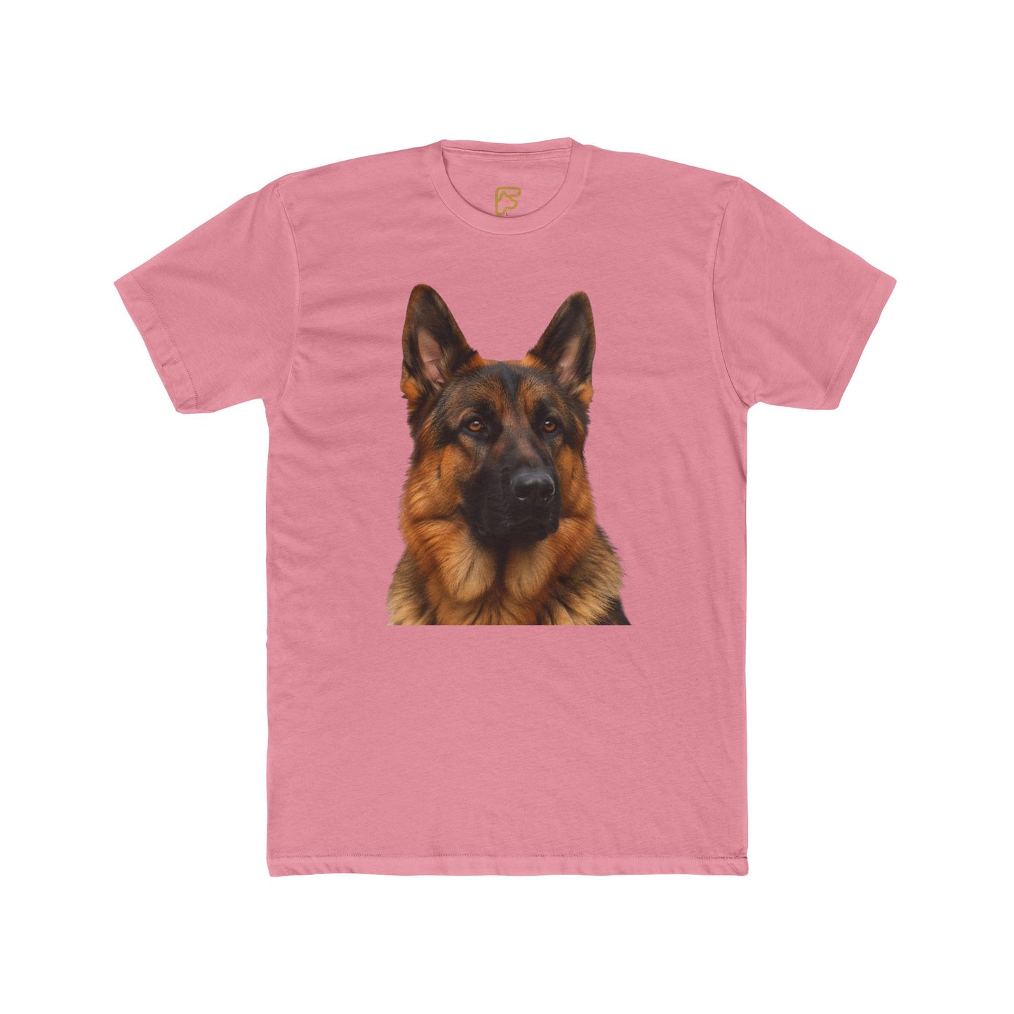 German Shepherd Portrait T-Shirt — Realistic Dog Face Tee for Dog Lovers