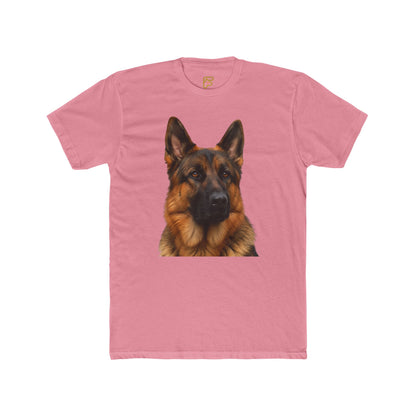 German Shepherd Portrait T-Shirt — Realistic Dog Face Tee for Dog Lovers
