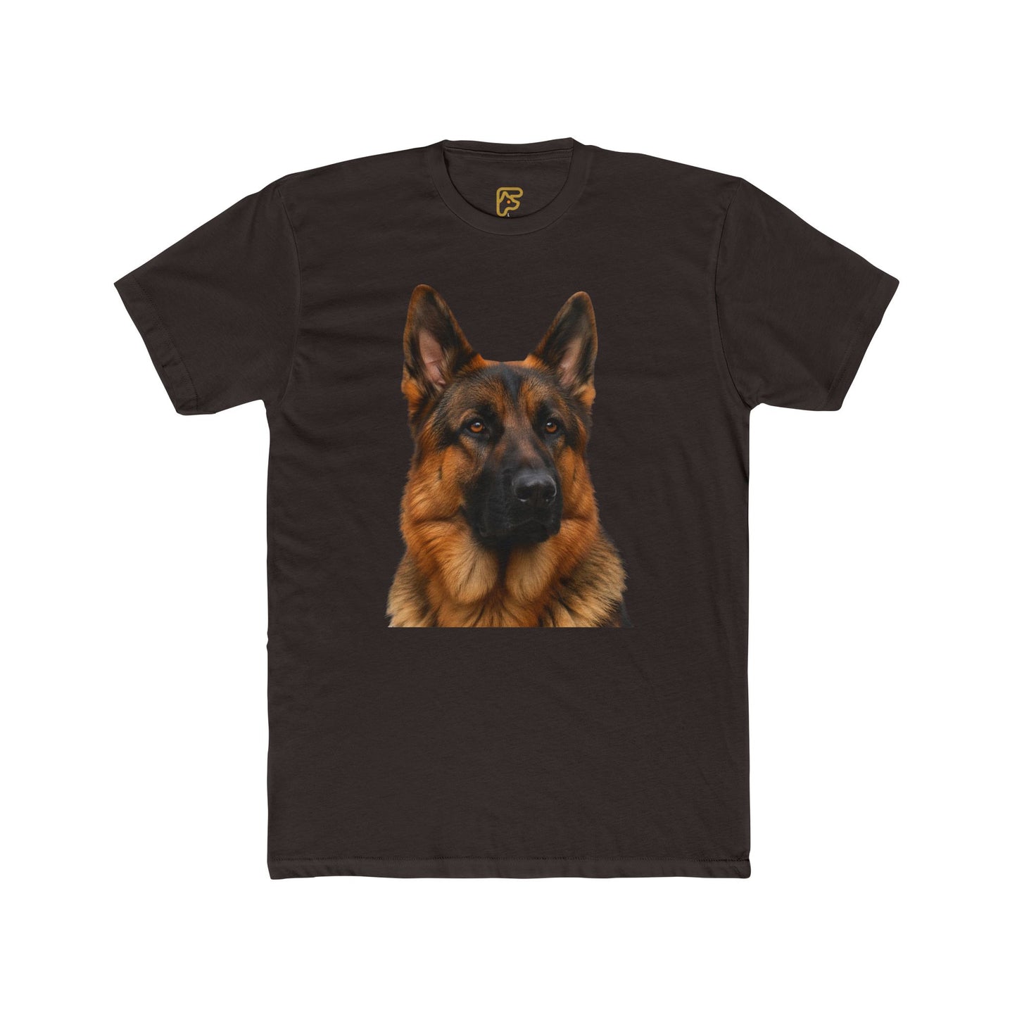 German Shepherd Portrait T-Shirt — Realistic Dog Face Tee for Dog Lovers