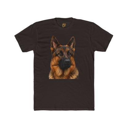 German Shepherd Portrait T-Shirt — Realistic Dog Face Tee for Dog Lovers