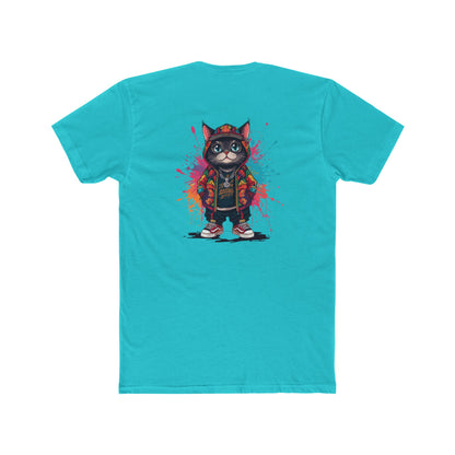 Cat Streetwear Tee — Colorful Urban Cat Graphic T-Shirt