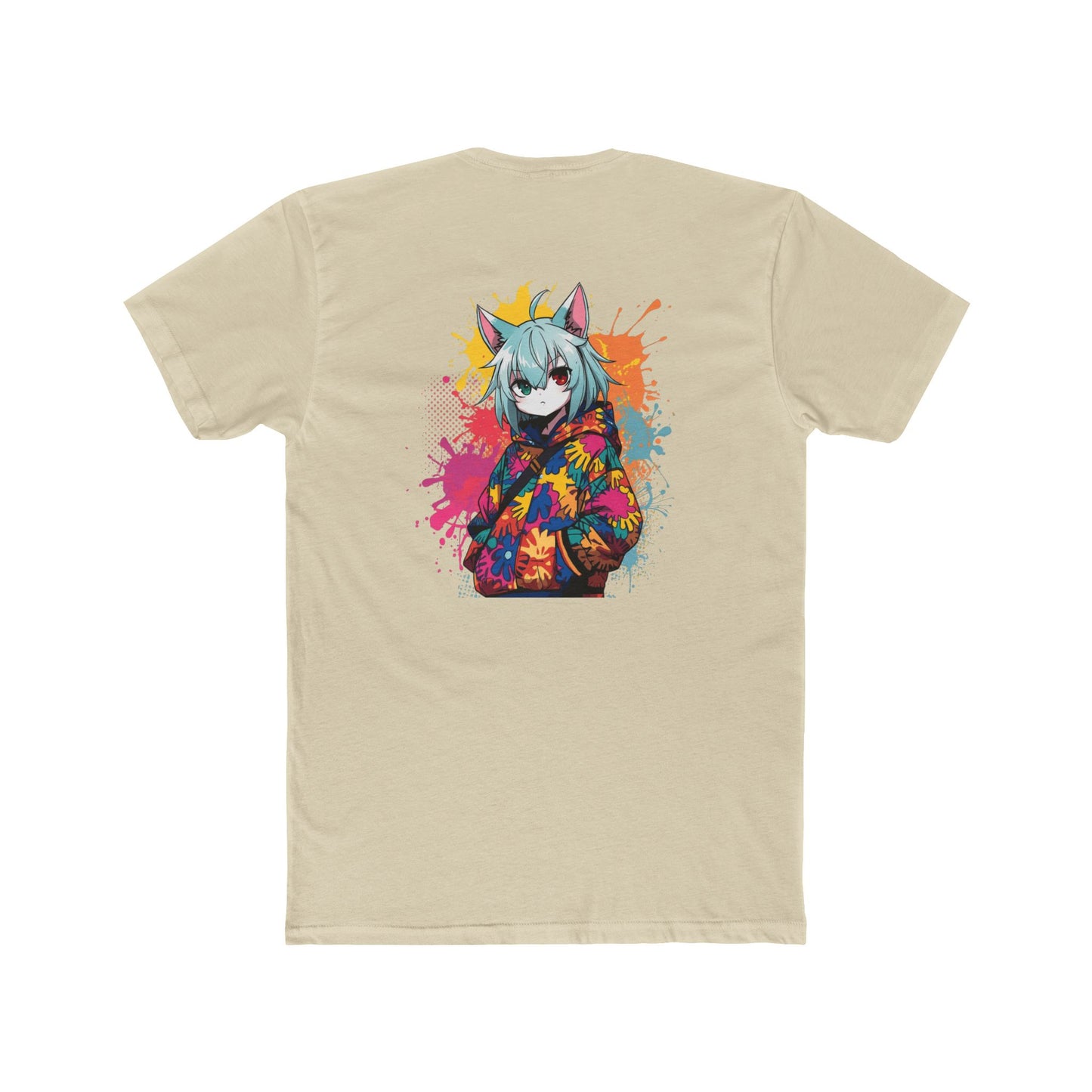 Anime Cat Girl Tee — Colorful Streetwear Graphic T-Shirt