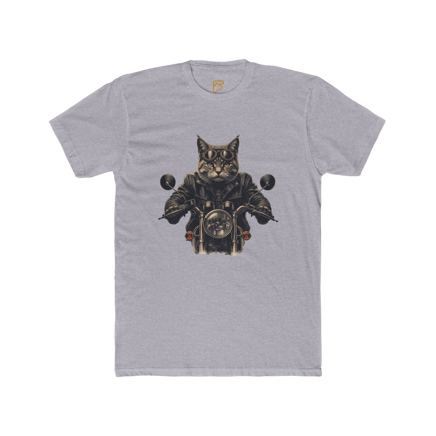 Cat Biker T-Shirt — Motorcycle Cat Rider Graphic Tee