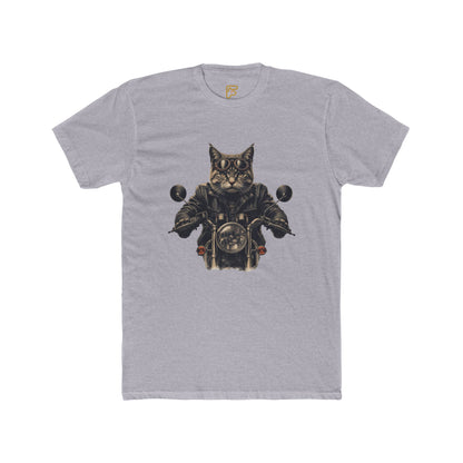 Cat Biker T-Shirt — Motorcycle Cat Rider Graphic Tee