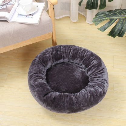 Calming Donut Dog Bed – Plush Deep Sleep Nest for Small & Medium Dogs
