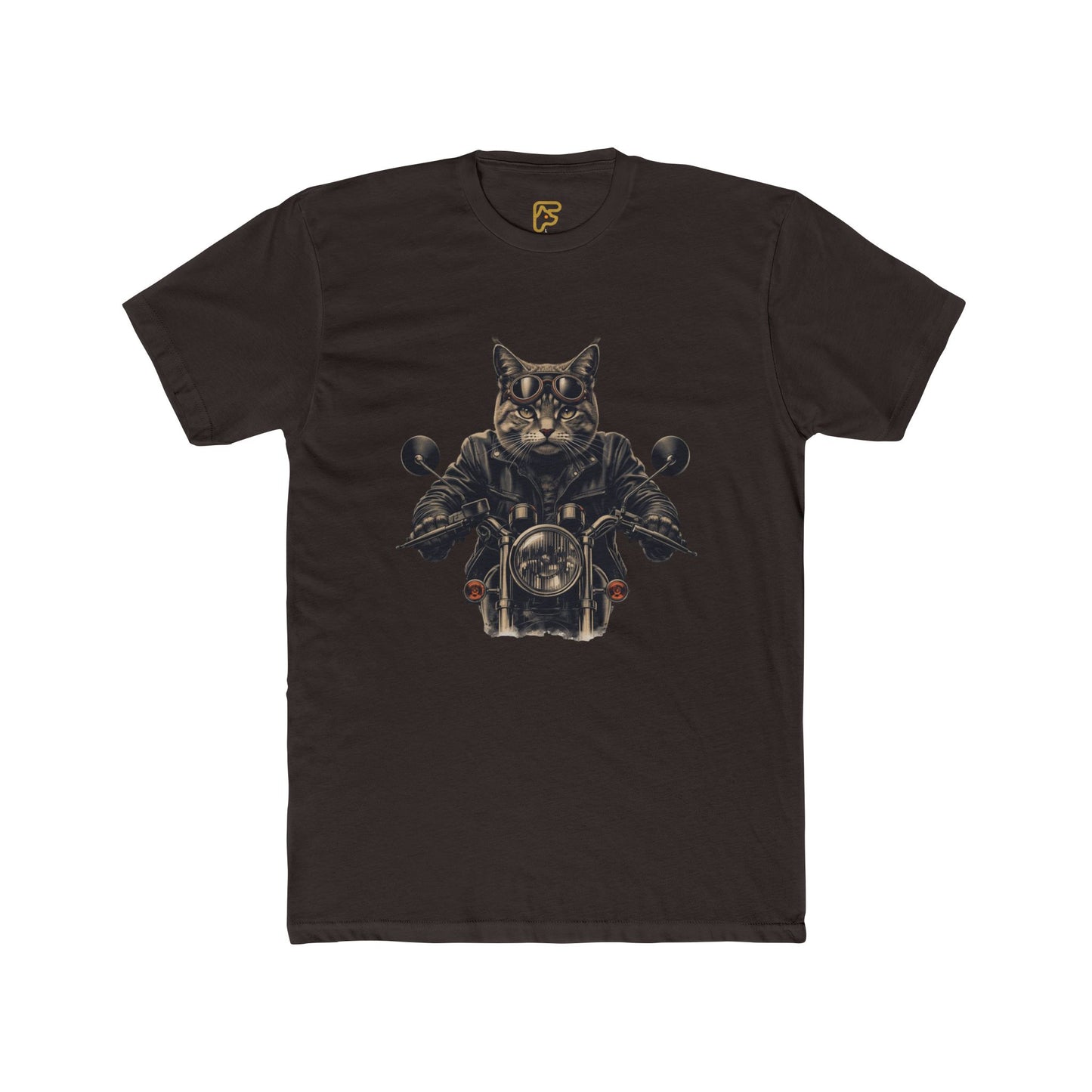 Cat Biker T-Shirt — Motorcycle Cat Rider Graphic Tee