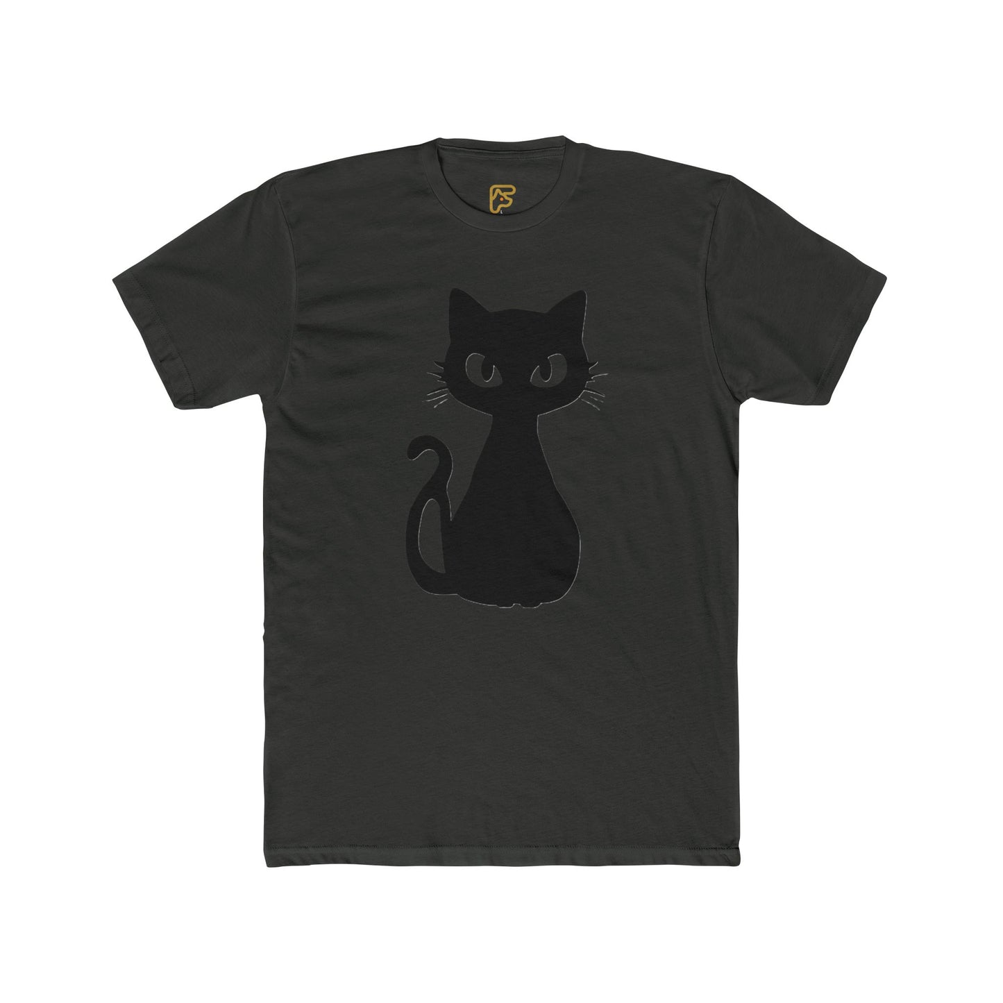 Black Cat Graphic Tee — Cute Minimal Cat Silhouette T-Shirt