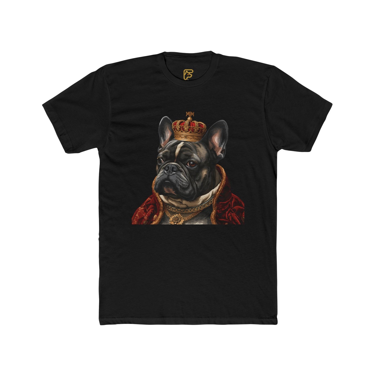 Royal French Bulldog T‑Shirt — Crowned Dog Portrait Tee