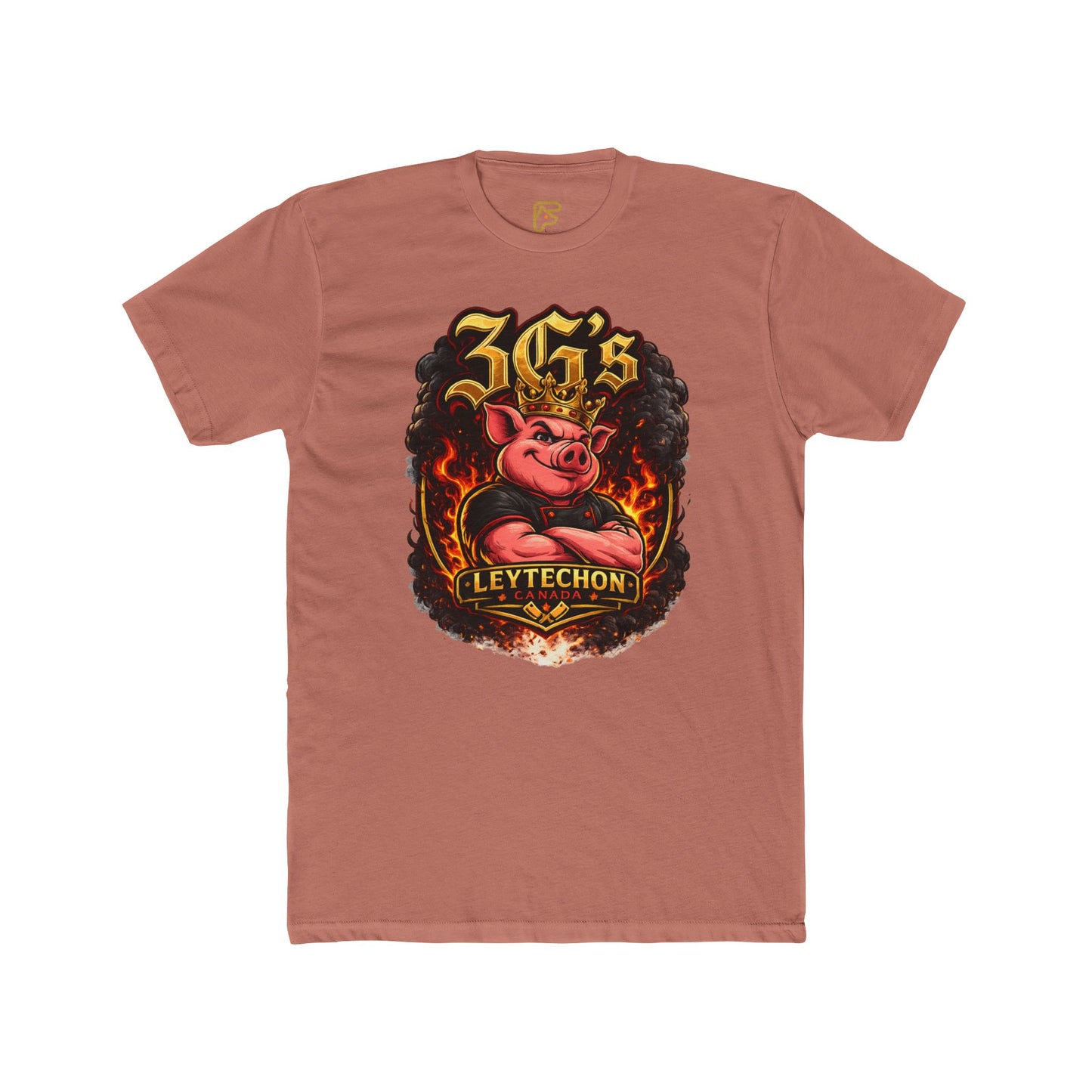 3G's Leytechon Pig Graphic Tee — Vintage Flame Streetwear Shirt