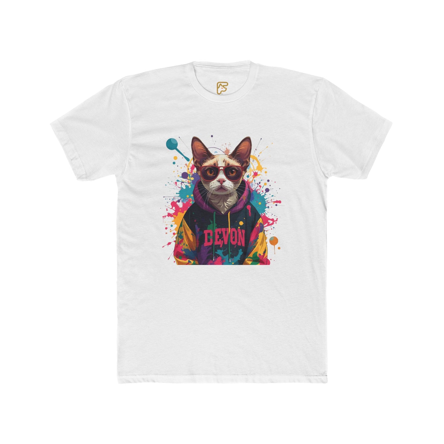 Devon Cool Cat Graphic Tee — Colorful Streetwear Cat T-Shirt