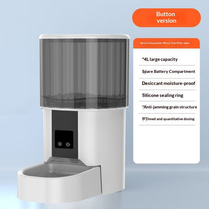 Automatic Pet Feeder with Anti-Jam System – 4L Timed Food Dispenser for Cats & Dogs