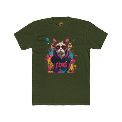 Devon Cool Cat Graphic Tee — Colorful Streetwear Cat T-Shirt