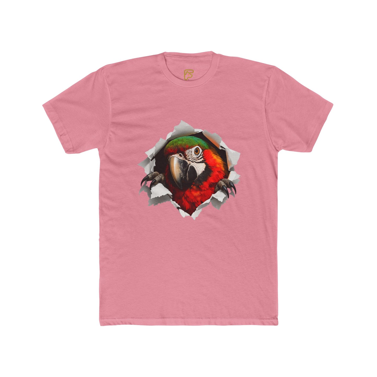 Parrot Portrait Tee — Colorful Macaw Graphic T-Shirt