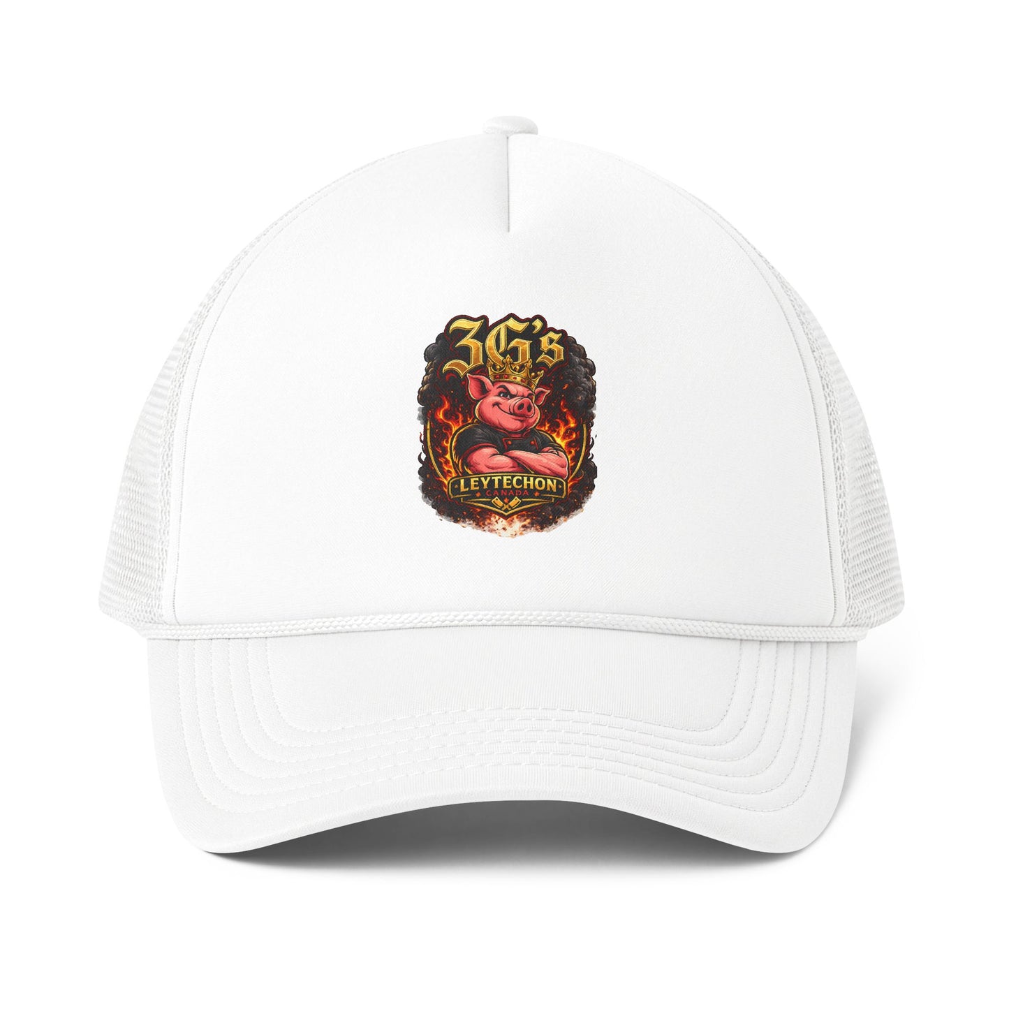 Trucker Cap — Vintage Flaming Pig Crest "Strength" Patch