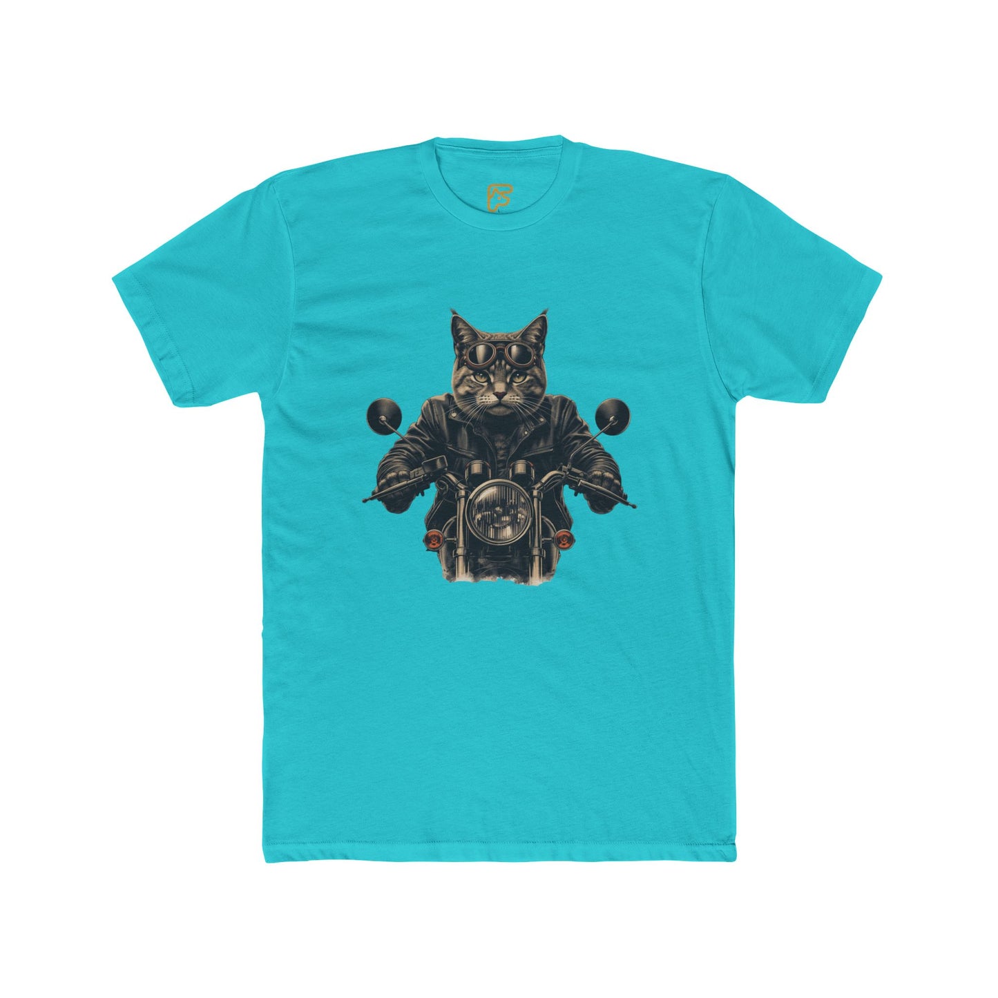 Cat Biker T-Shirt — Motorcycle Cat Rider Graphic Tee