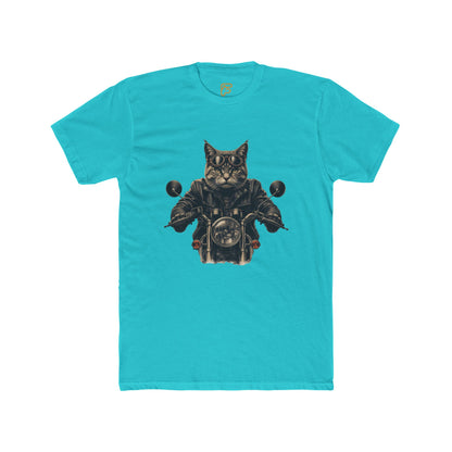 Cat Biker T-Shirt — Motorcycle Cat Rider Graphic Tee