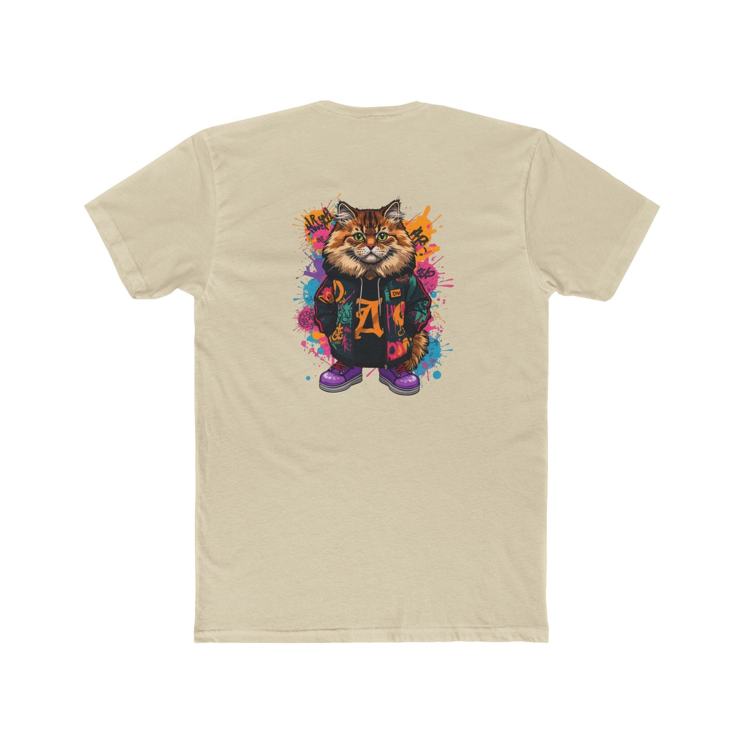 Cat Graphic Tee — Colorful Streetwear Cat Design