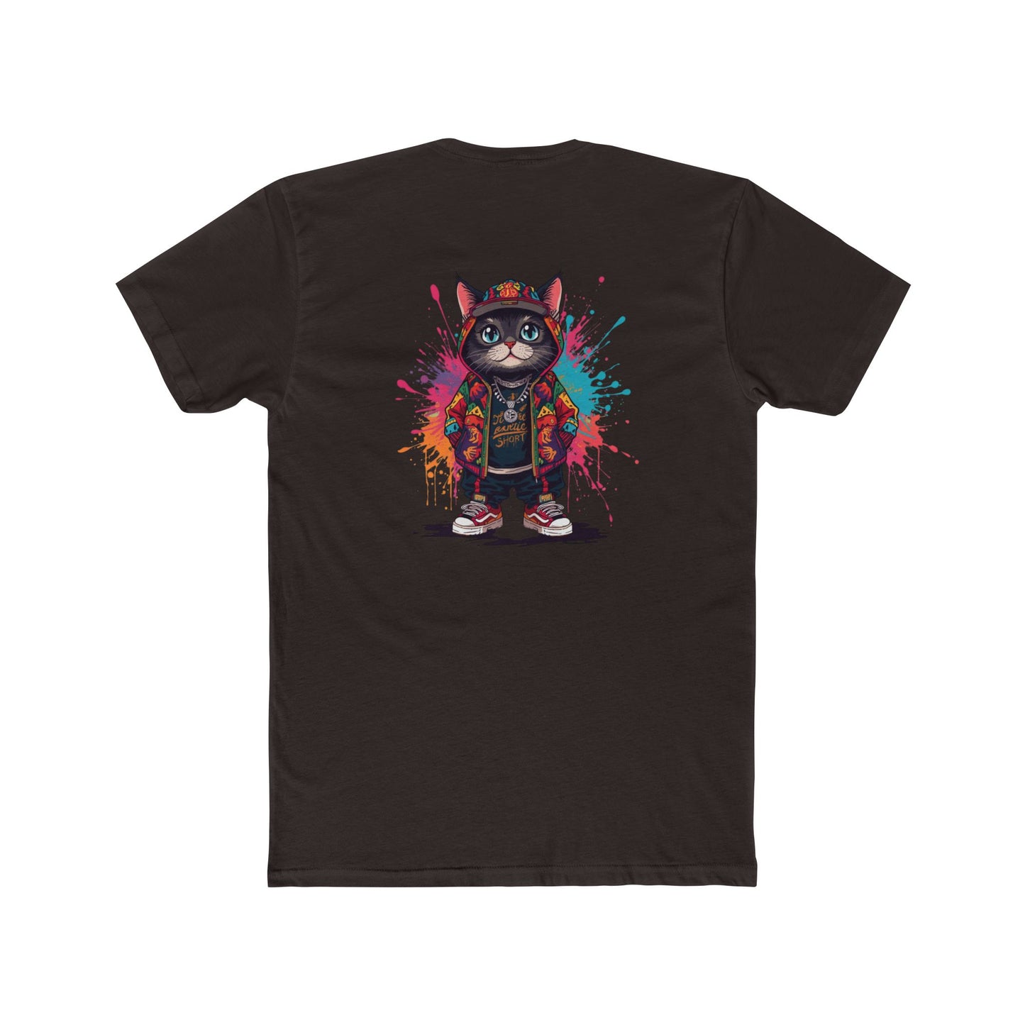 Cat Streetwear Tee — Colorful Urban Cat Graphic T-Shirt