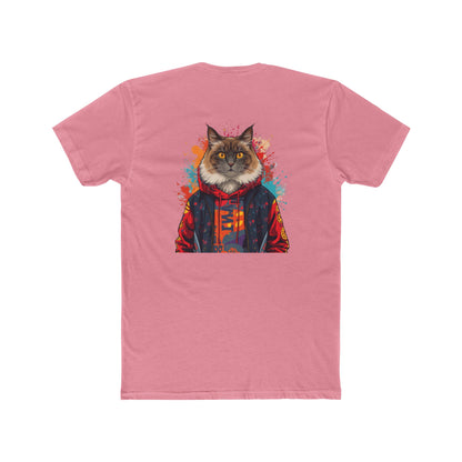 Purr Gang Cat Tee — Graphic Cat Portrait Crewneck Tee