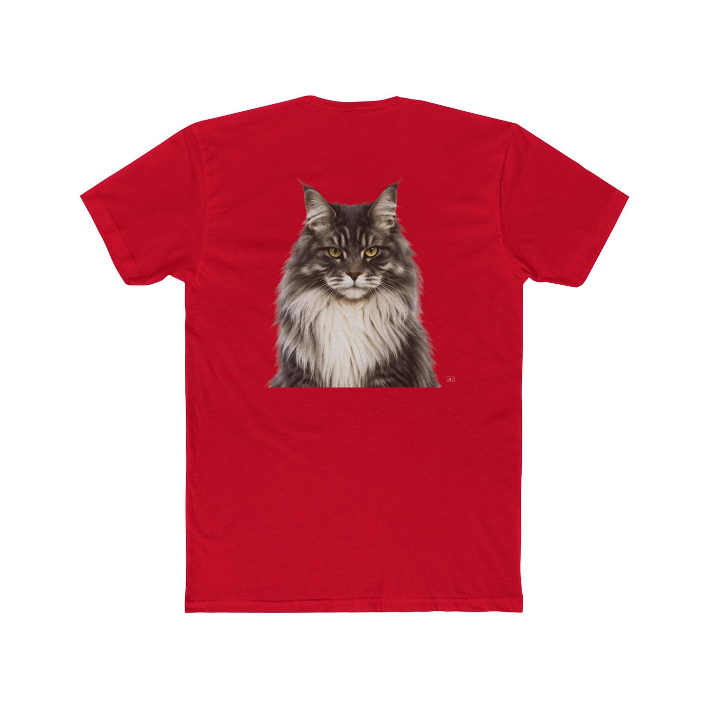 Cat Portrait T‑Shirt — Realistic Maine Coon Graphic Tee
