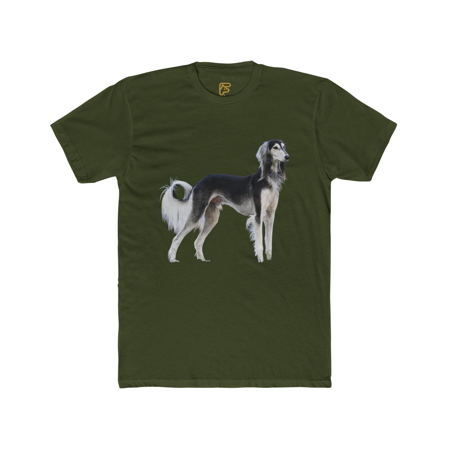 Saluki Dog Illustration T‑Shirt — Elegant Sighthound Artwork Tee